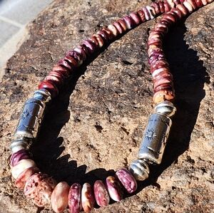 Sterling Silver Purple Spiny Oyster  NECKLACE